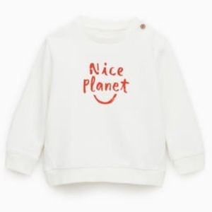 Zara nwt planet sweatshirt 9-12m crewneck